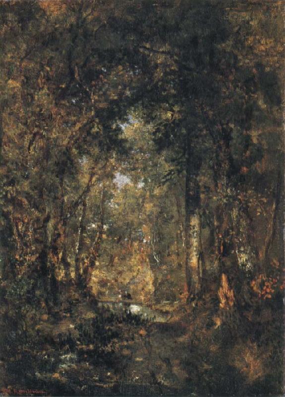 Theodore Rousseau In the Wood at Fontainebleau Germany oil painting art